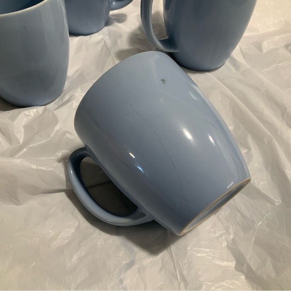 Set Of 4 Vintage Corelle Stoneware Coffee Cups Mugs Light Blue/Periwinkle - Picture 6 of 11